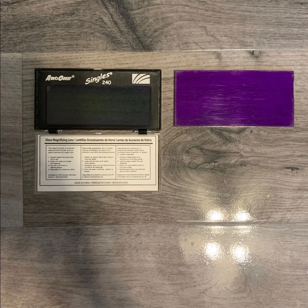 Arc one welding lens